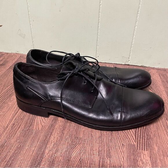 John Varvatos Star USA Black Leather Oxford Cap Toe Dress Shoes‎ Mens Size 9.5 M main image 8
